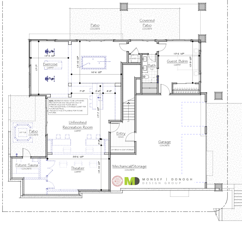 16026-04 Puhaz Residence - Floor Plan - Marketing, Level 0