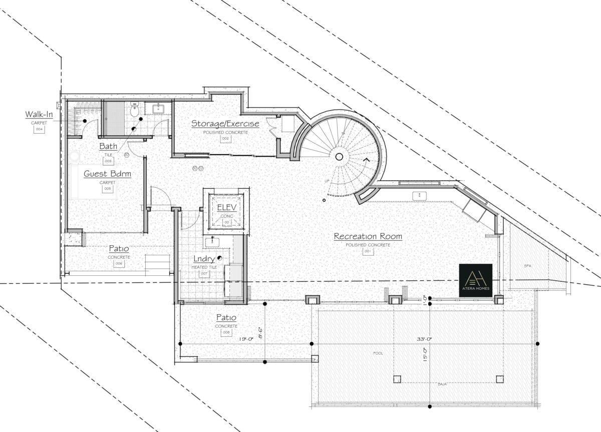 17015-05 Behringer Residence_SUB6 - Floor Plan - Marketing, Level 0