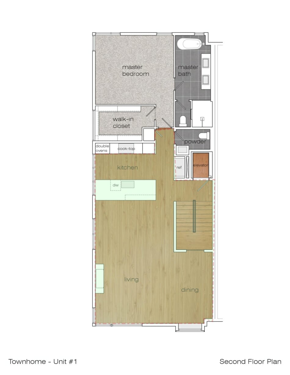 Floorplan 3 of Kirkland Town Home Lot 1