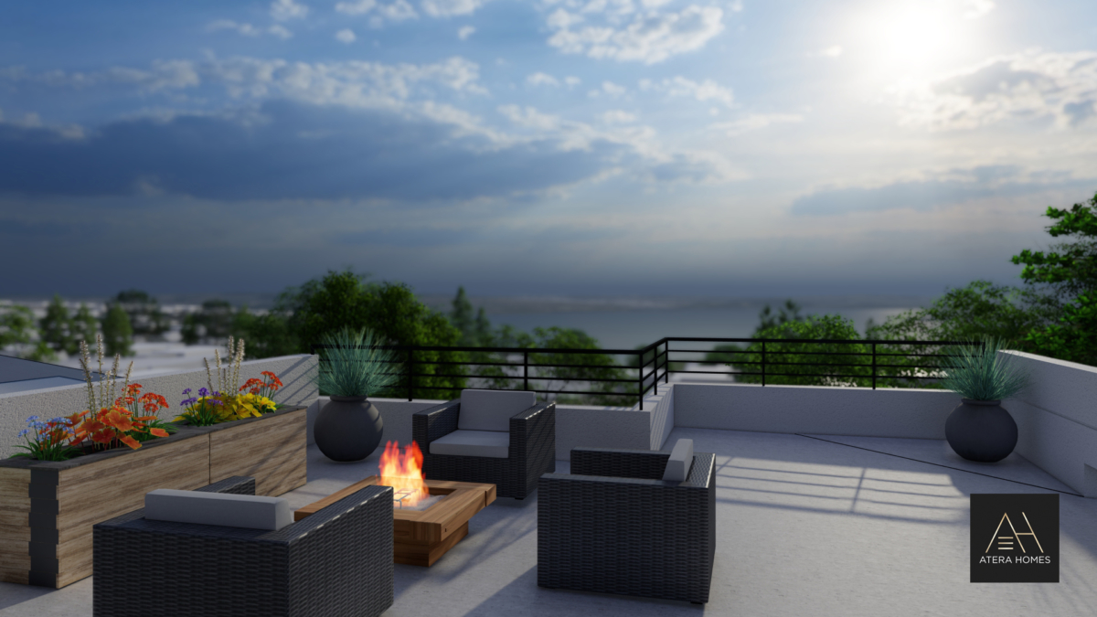 leschi heights roof deck view of waterfront