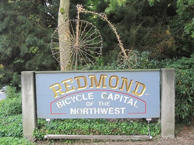 redmond bicycle capitfal of the northwest sign