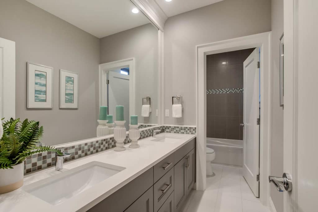 Custom Home Floor Plan - Guest Bathroom double sinks
