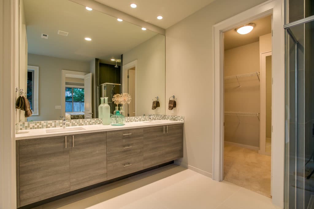 Custom Home Floor Plan - Master Bathroom sink and closet