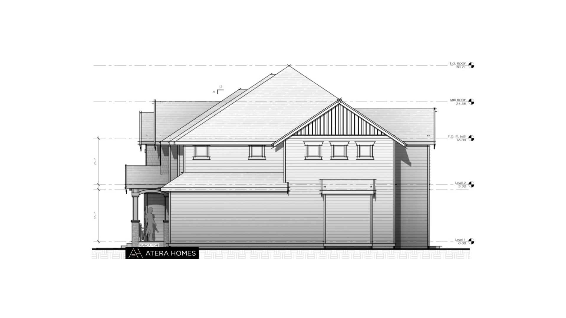 Custom Home Floor Plan - Right Exterior view