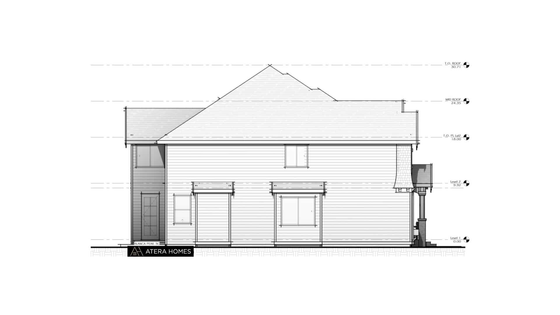 Custom Home Floor Plan - Left side exterior