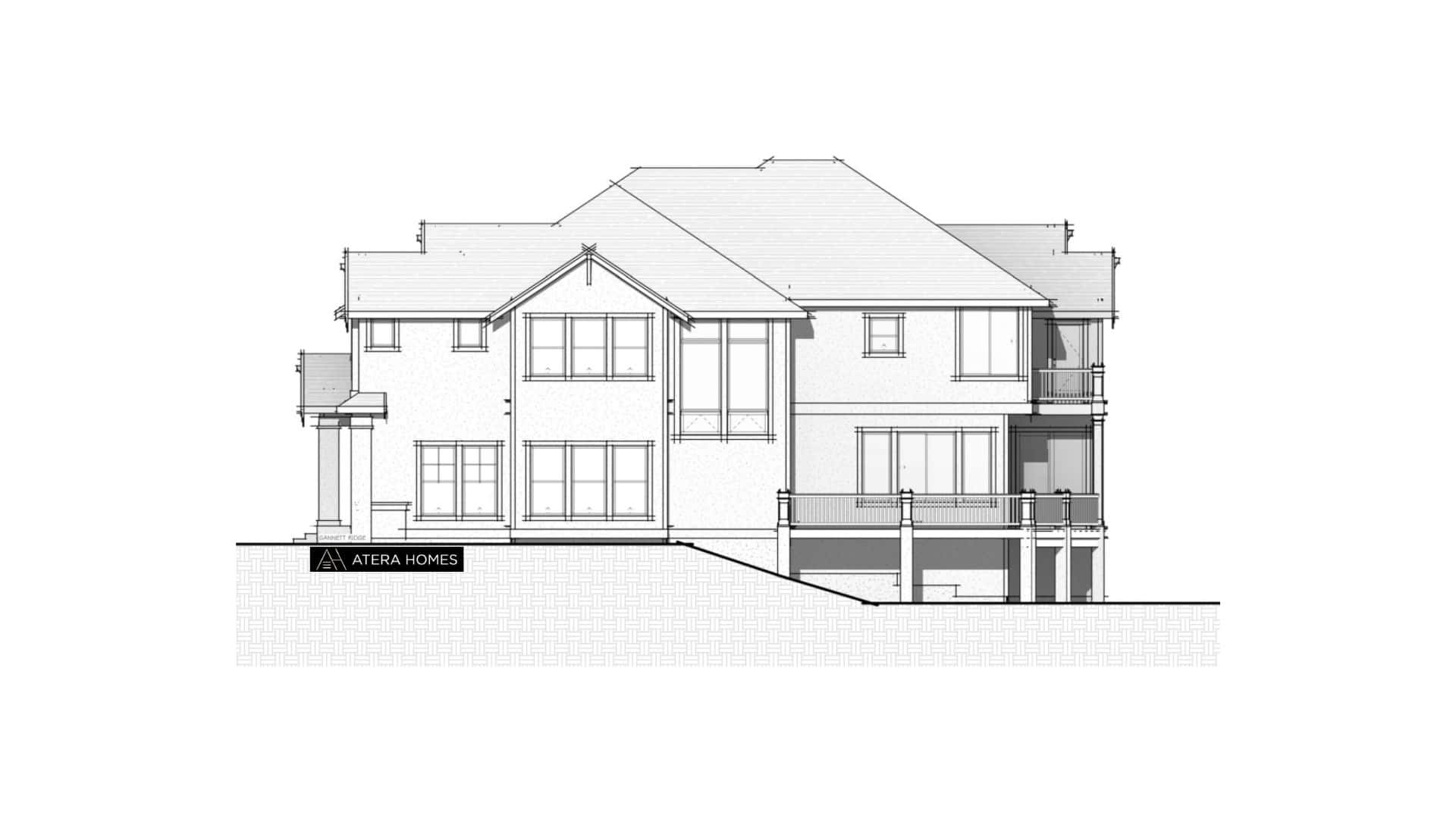 Custom Home Floor Plan - Right Exterior view