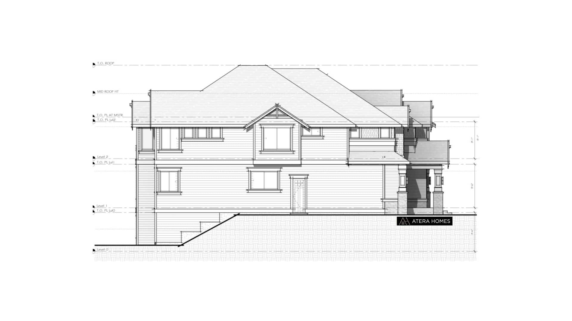 Custom Home Floor Plan - Left side exterior