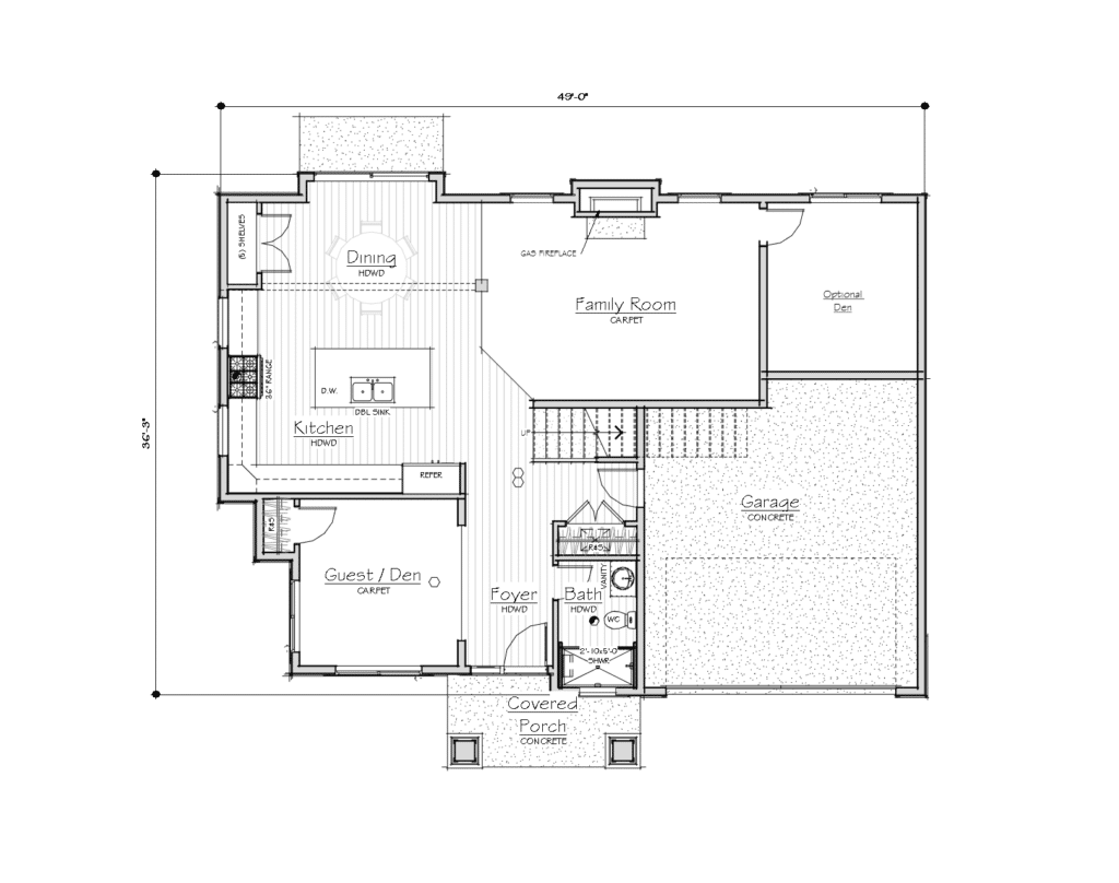 The Queen Anne - Floor Plan - Level 1
