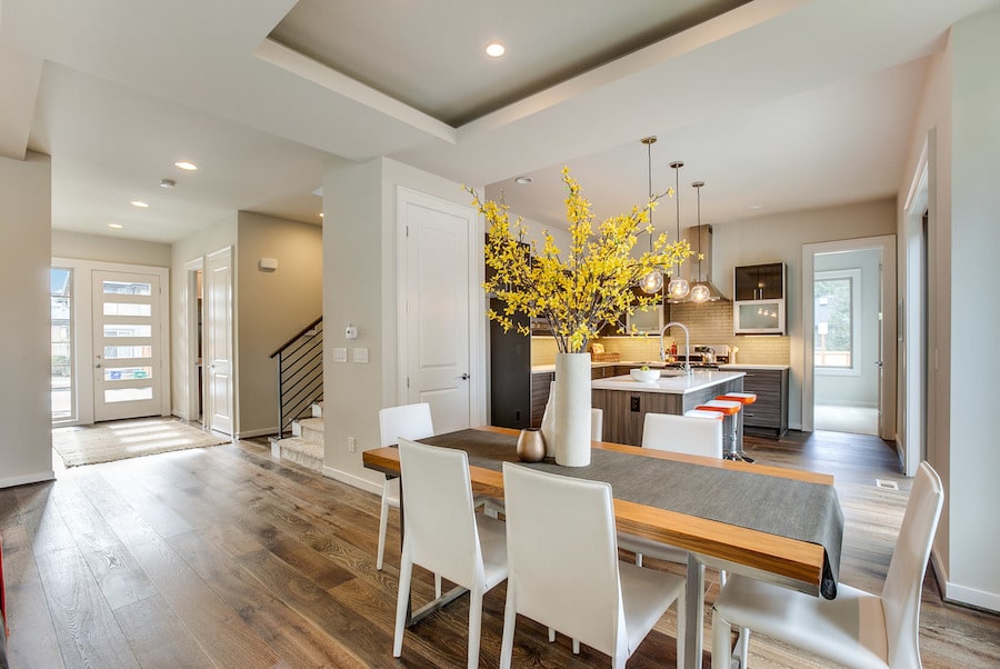 Custom Home Floor Plan - Dining Room and Kitchen